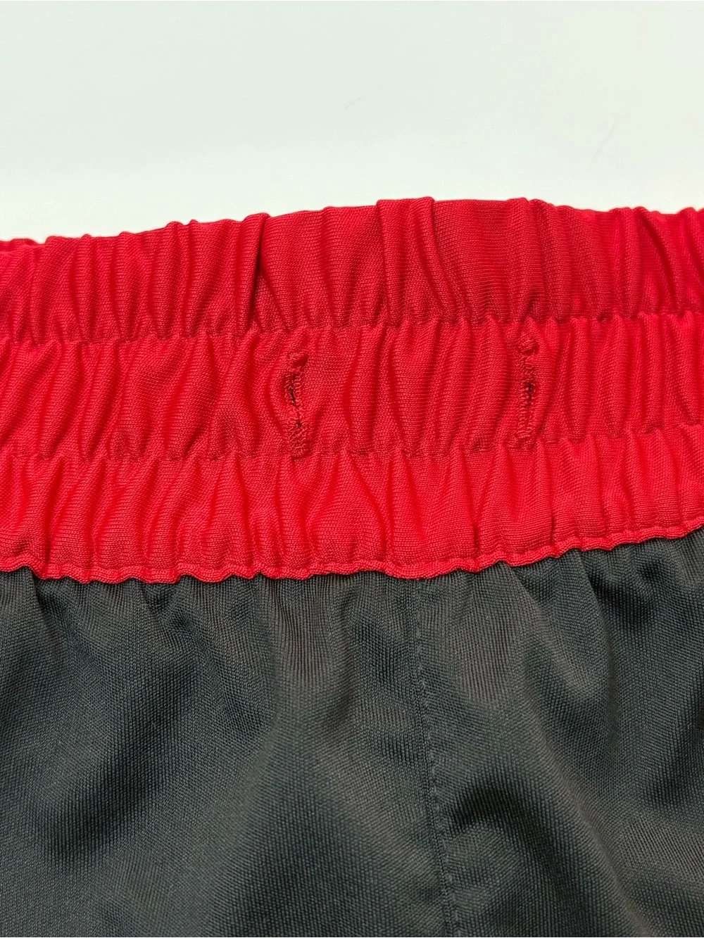 adidas Men’s Black & Red Snap-Side Athletic Shorts
